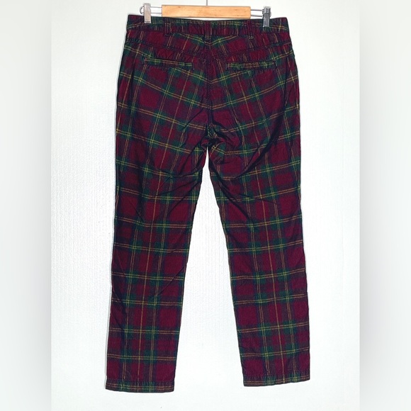 Anthropologie Pilcro and the Letterpress Plaid Corduroys cropped pants holiday - Picture 4 of 7